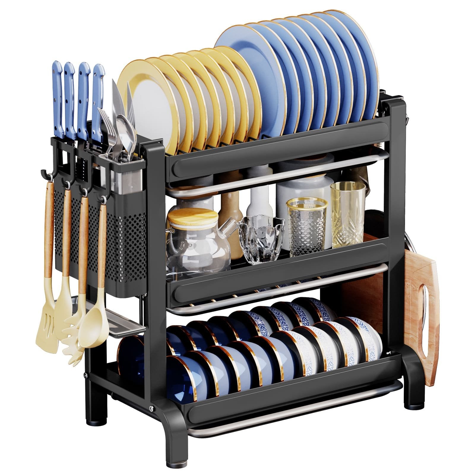 Two-Tier Dish Drying Rack