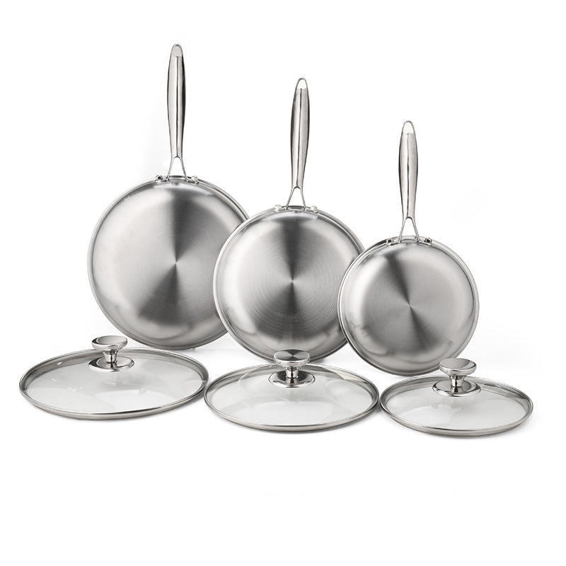 CasaVeloce removable-handle stainless steel pan set — image 1