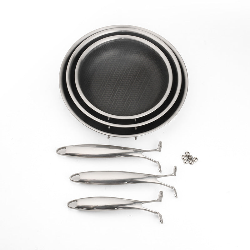 CasaVeloce removable-handle stainless steel pan set — image 3