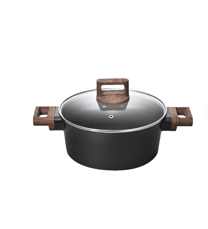 Black aluminum cookware set — product view 4