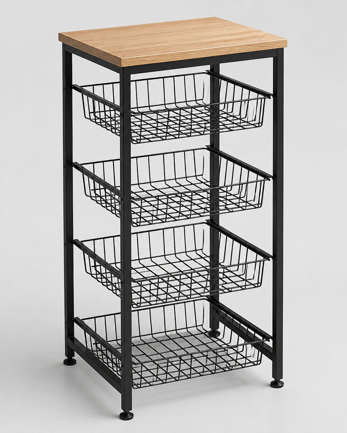 AI-generated visualization — 4-storey Iron Frame With Pull-out Basket, view 3