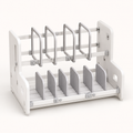 AI-generated visualization — Scalable Kitchen Storage Rack With Layered Dishes And Bowls, view 1