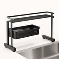 AI-generated visualization — Kitchen Space Aluminum Sink Faucet Storage Rack Dishwasher Vegetable Sink Supplies Household Drain Basket Bathroom Accessories, view 1