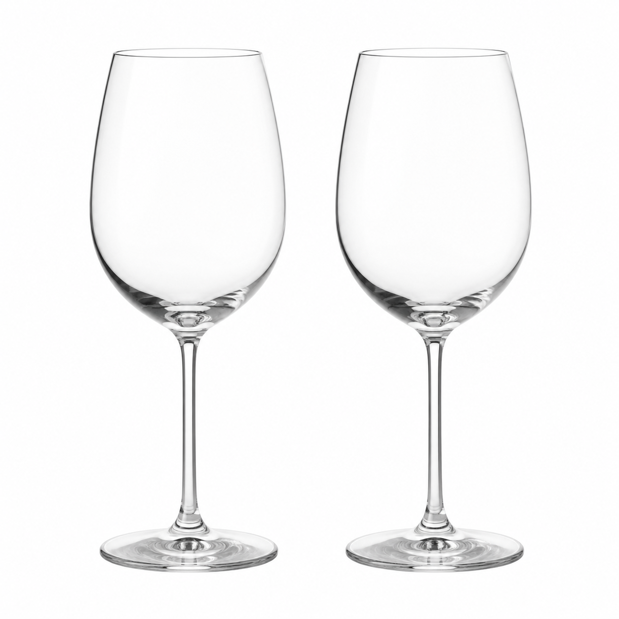 AI-generated visualization — European-style wine glass pair, view 1