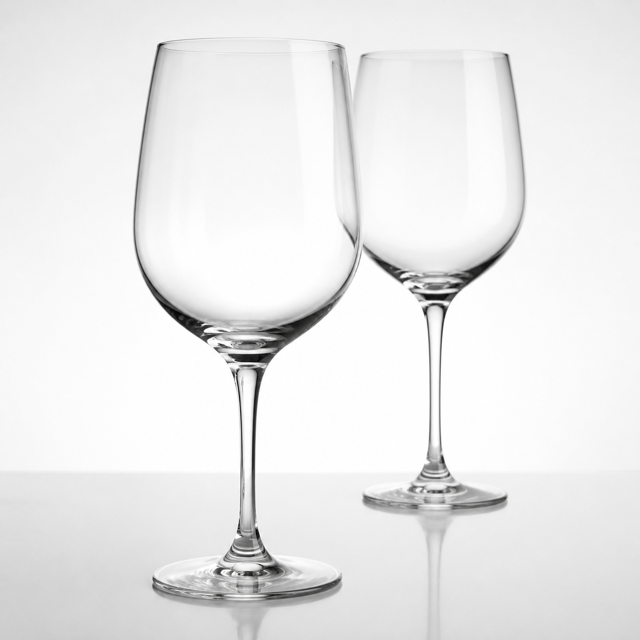 AI-generated visualization — European-style wine glass pair, view 3